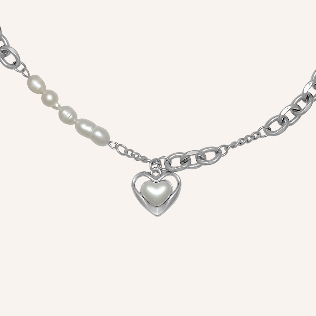 Albie Love Pearl Hybrid Chain Necklace