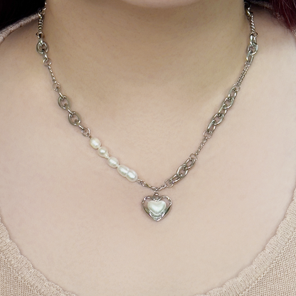 Albie Love Pearl Hybrid Chain Necklace