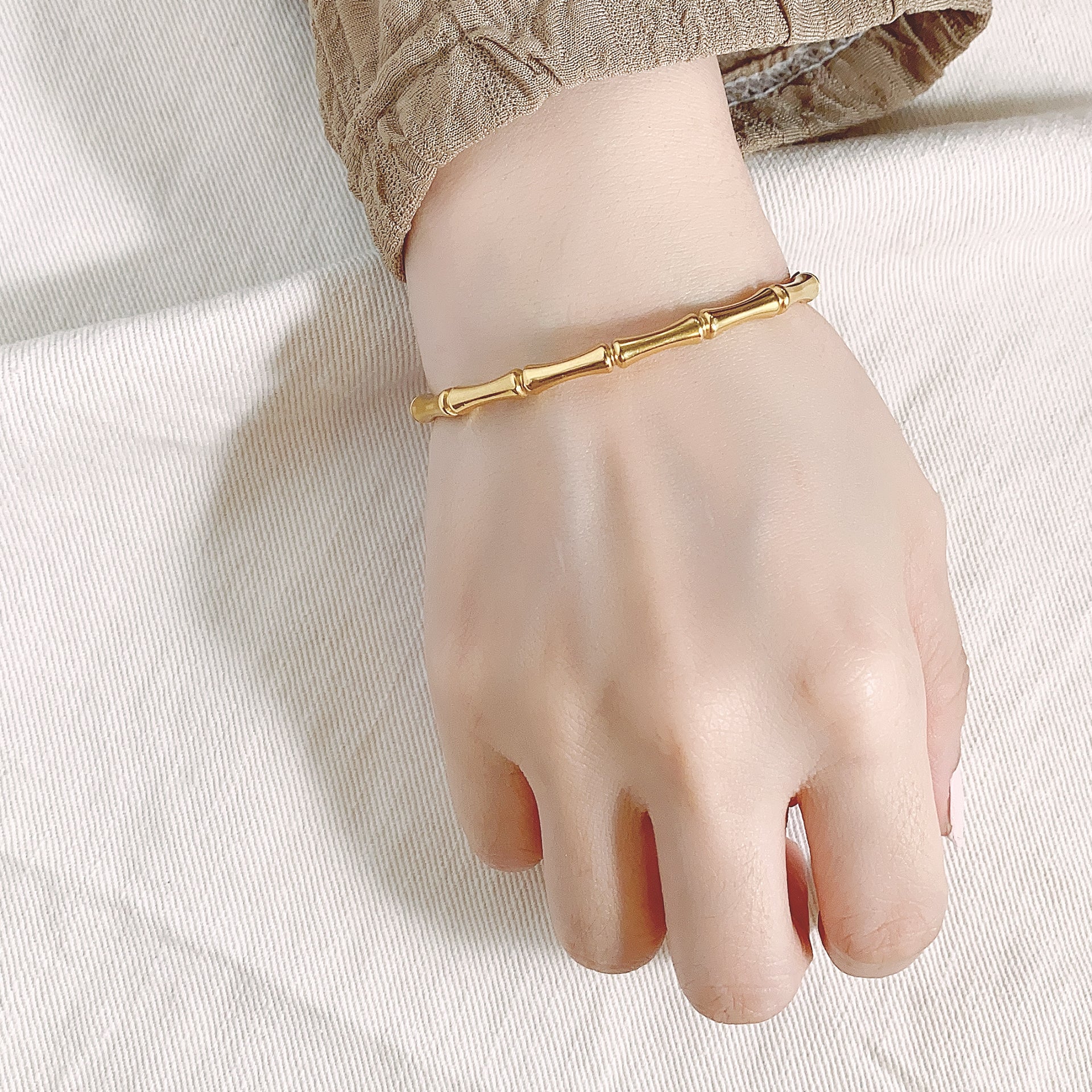 Gold on sale bamboo bracelet