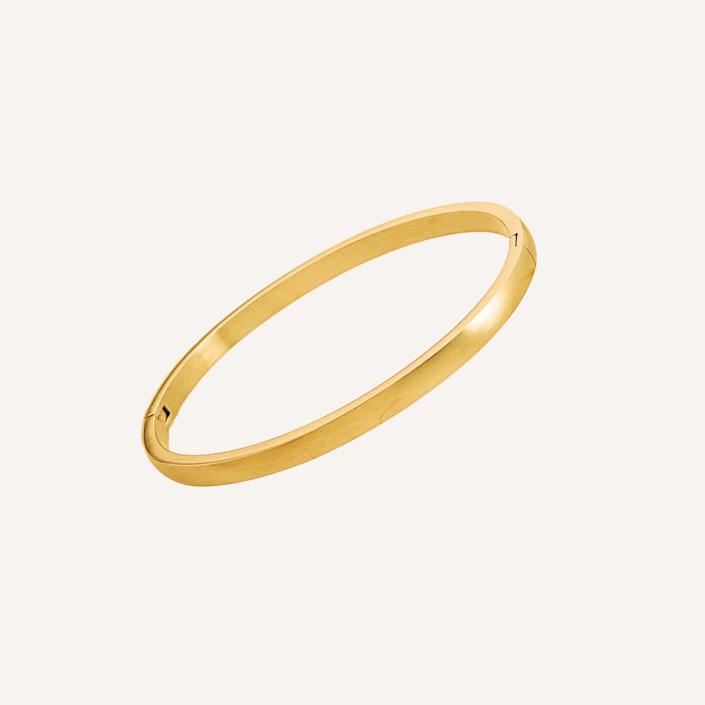 Calm Matte Plain Bangle 4mm - Gold