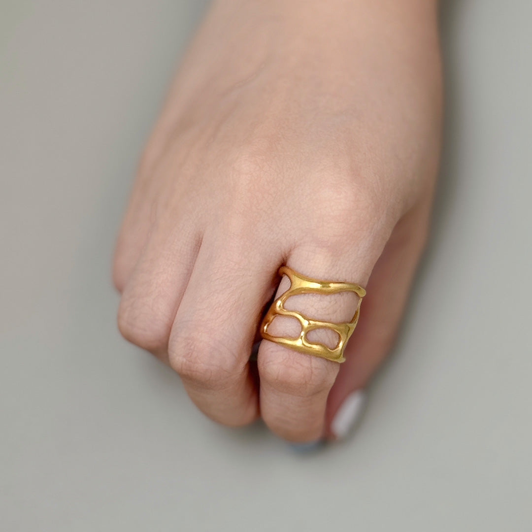 Colby Lava Open Wide Ring - Gold