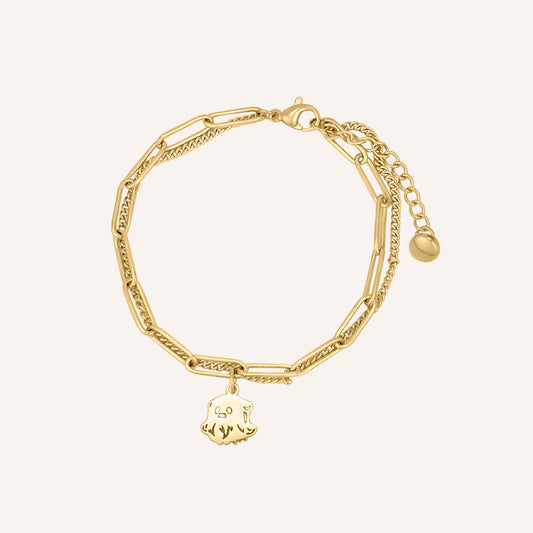 Crying Boo Boo Chain Layered Bracelet - Gold