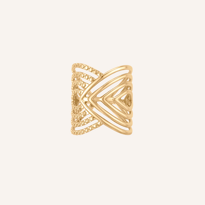 Edrei Pave Line Wide Ring