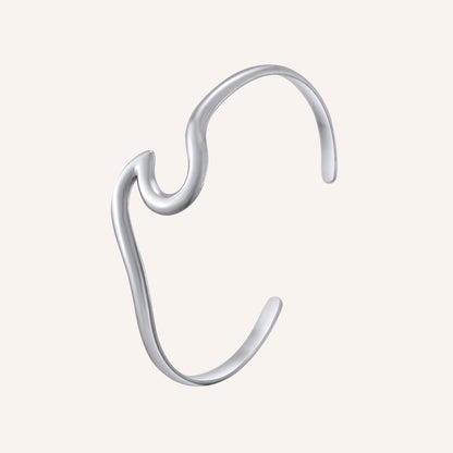 Enda Wave Cuff - Silver