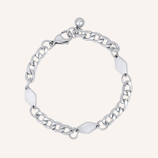 Faye Trio Diamond Charm Hybrid  Bracelet