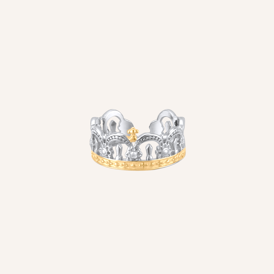 Hartley Crown Ring - Silver Gold