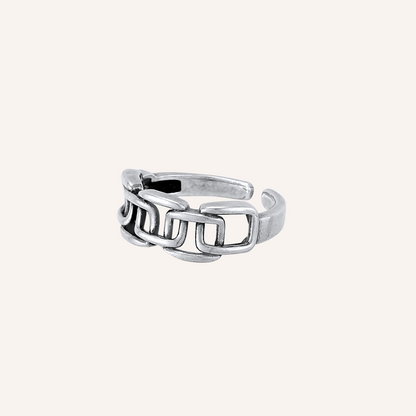 Ines Rectangle Chain Link Ring
