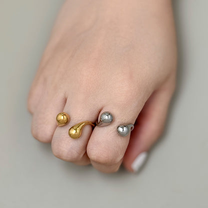 Izumi Drip Lava Ring - Gold