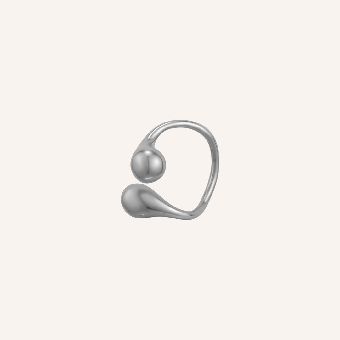 Izumi Drip Lava Ring - Silver