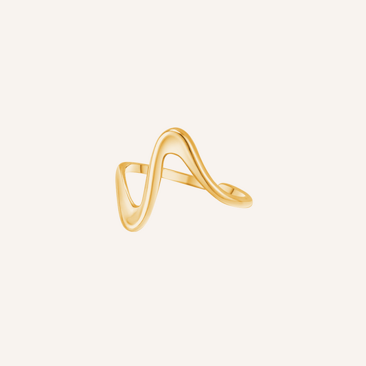 Jemma Wave Ring - Gold
