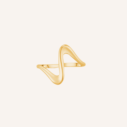 Jemma Wave Ring - Gold