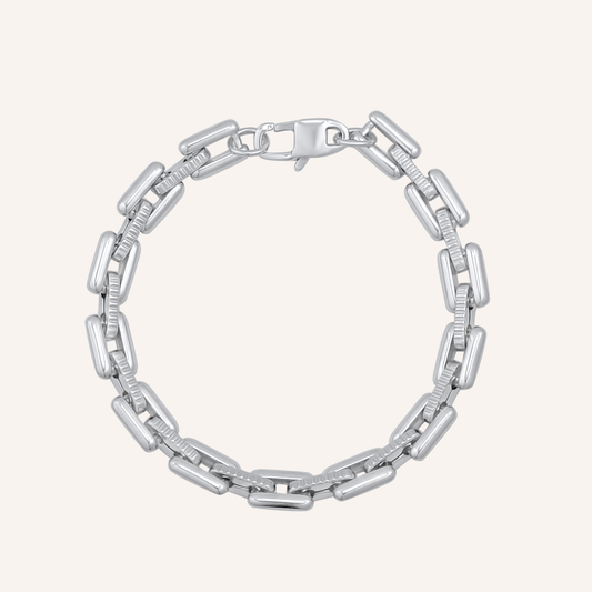 Langley Textured Link Chain Bracelet