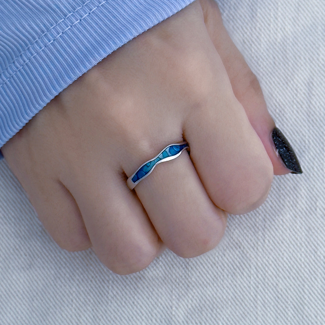 Lois Ocean Wave Ring