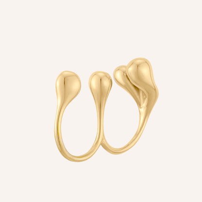 Louisa Knuckle Coral Ring - Gold