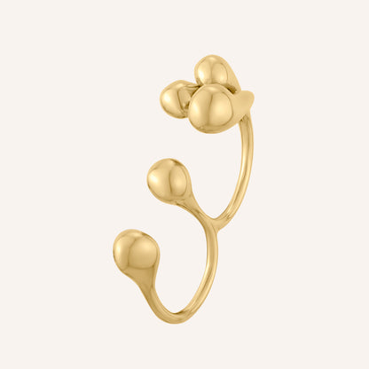 Louisa Knuckle Coral Ring - Gold