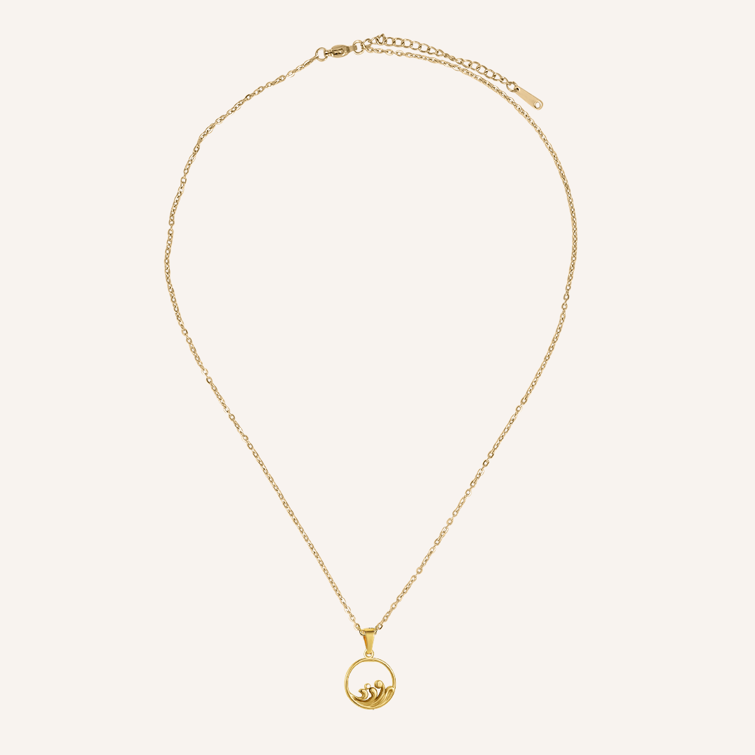 Mervin Ocean Wave Necklace - Gold