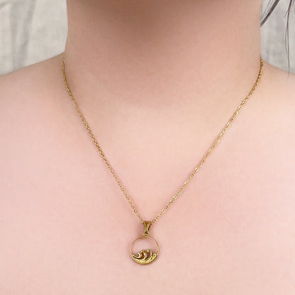 Mervin Ocean Wave Necklace - Gold