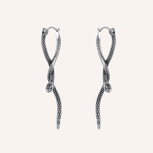 Montague Snake Hoop Earrings