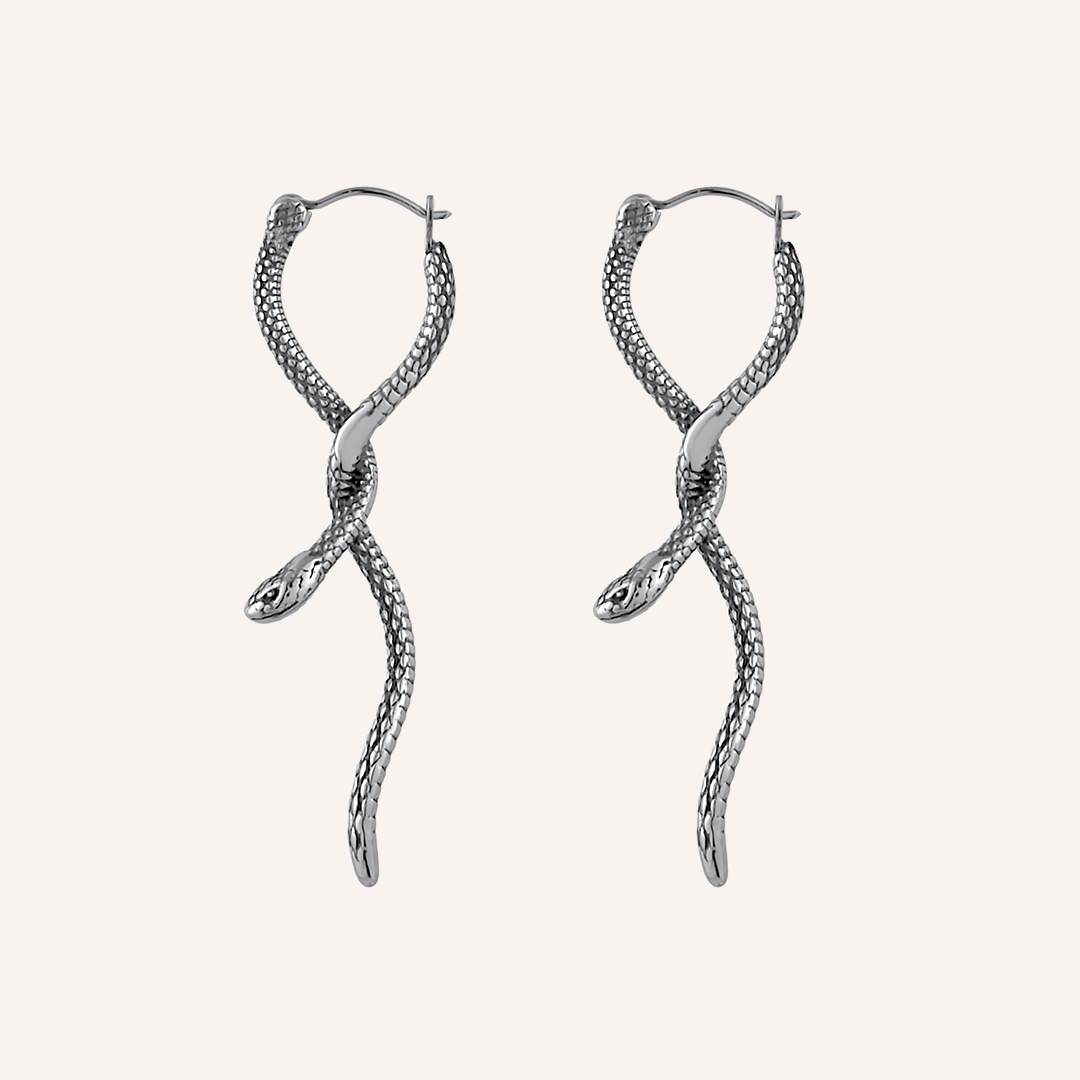 Montague Snake Hoop Earrings