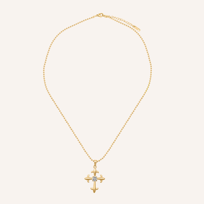 Nashira Cross Necklace - Gold