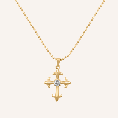 Nashira Cross Necklace - Gold