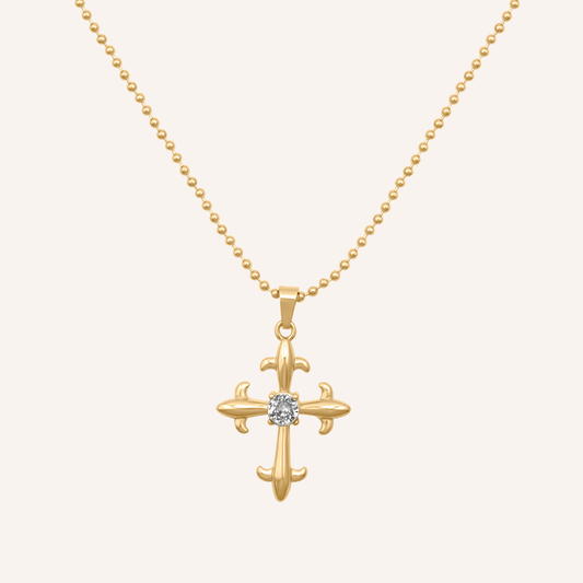 Nashira Cross Necklace - Gold