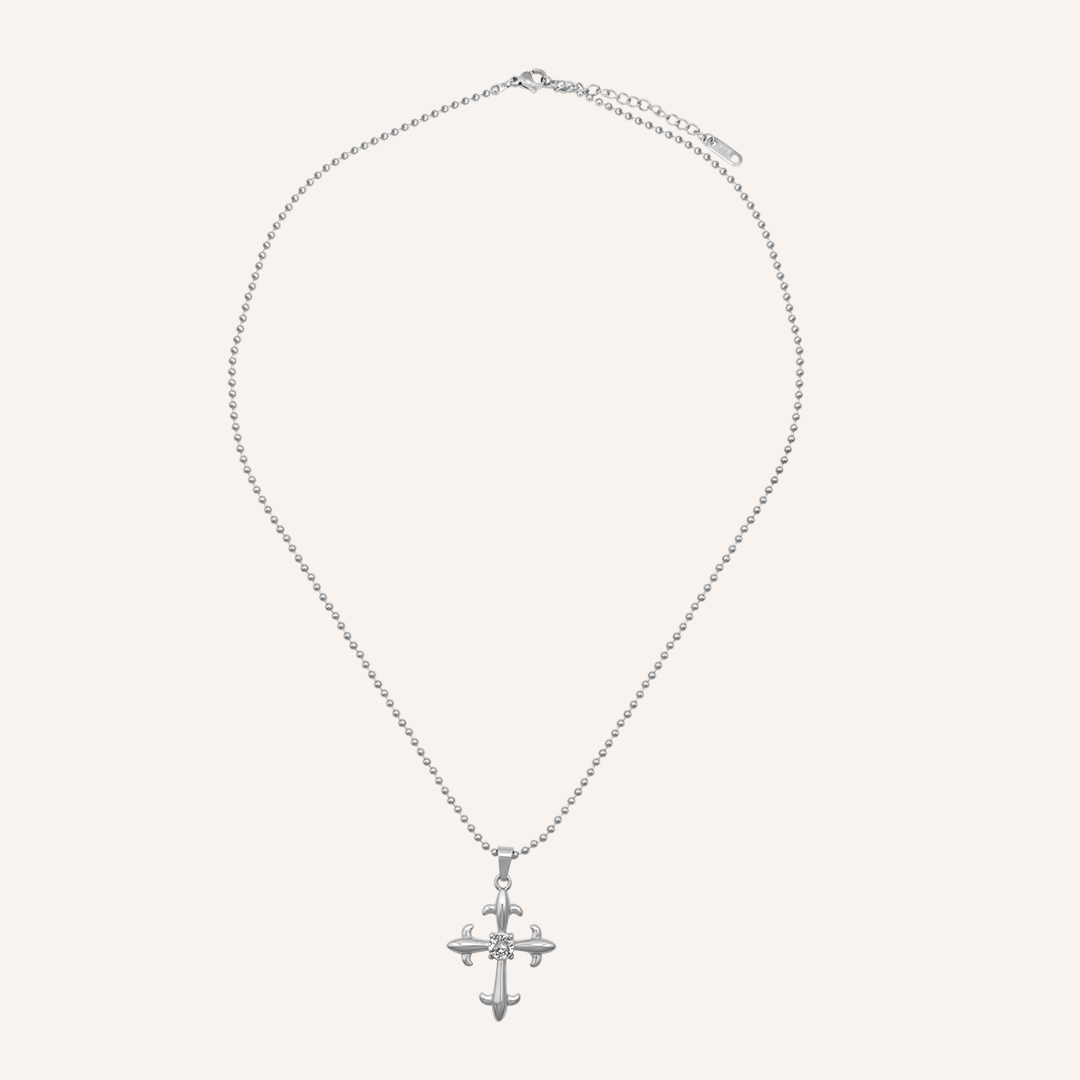 Nashira Cross Necklace - Silver