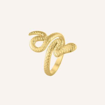 Natanya Snake Open Ring - Gold