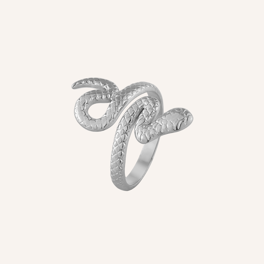 Natanya Snake Open Ring - Silver