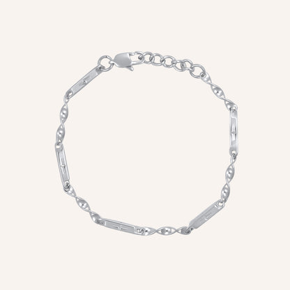 Nell Cuboid Cross and Twist Bar Bracelet