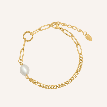 Neron Pearl Hybrid Chain Bracelet - Gold