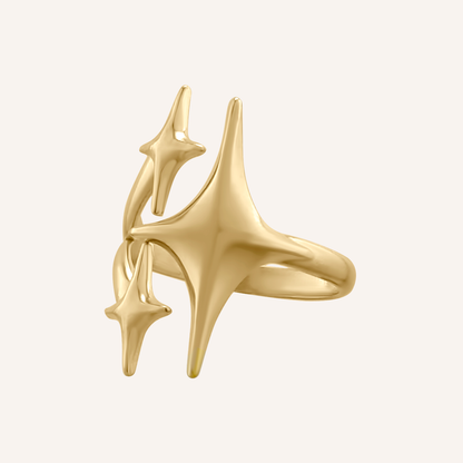 Ness Triple Star Ring - Gold