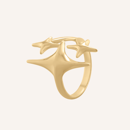 Ness Triple Star Ring - Gold