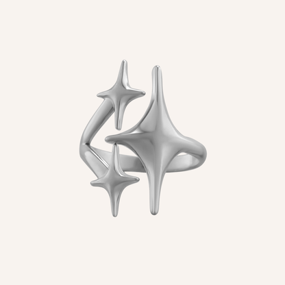 Ness Triple Star Ring - Silver