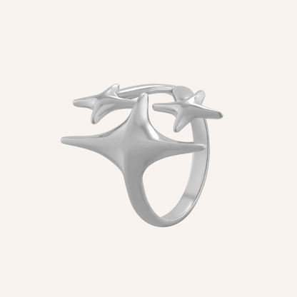 Ness Triple Star Ring - Silver