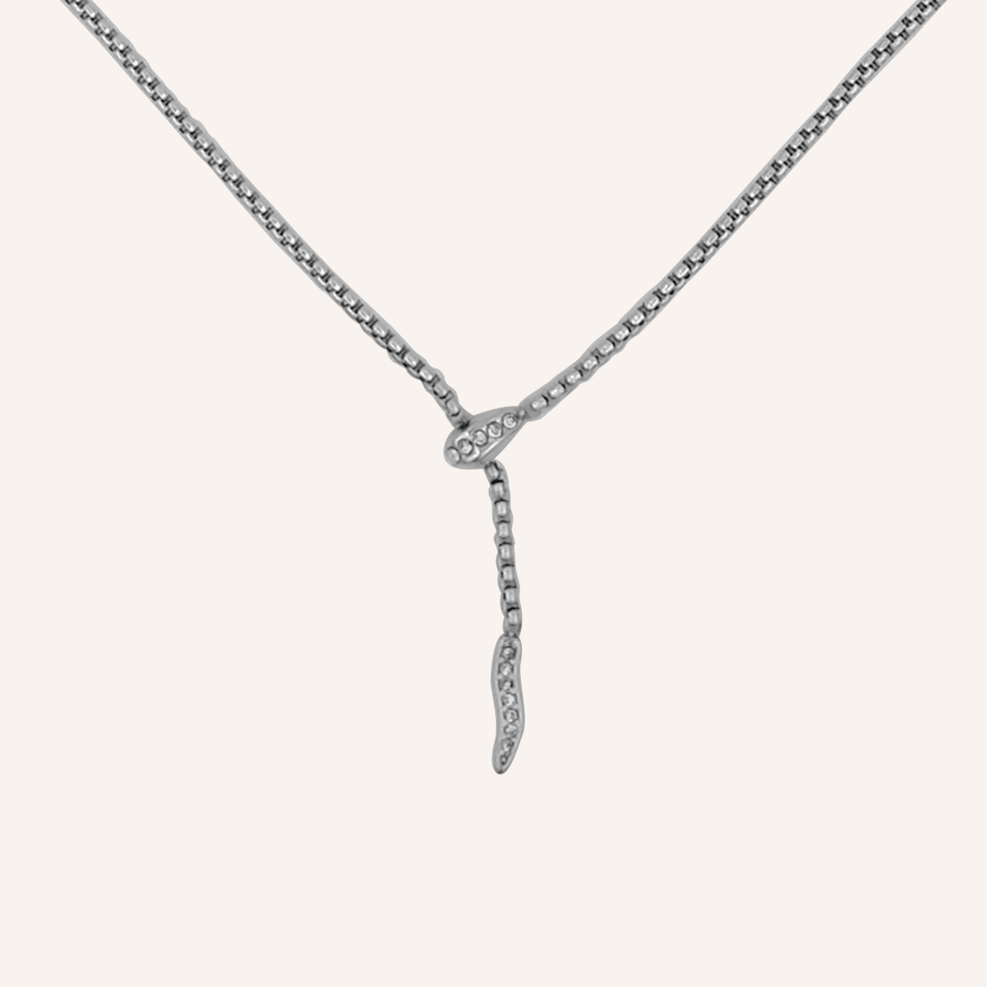 Noira Snake Necklace - Silver