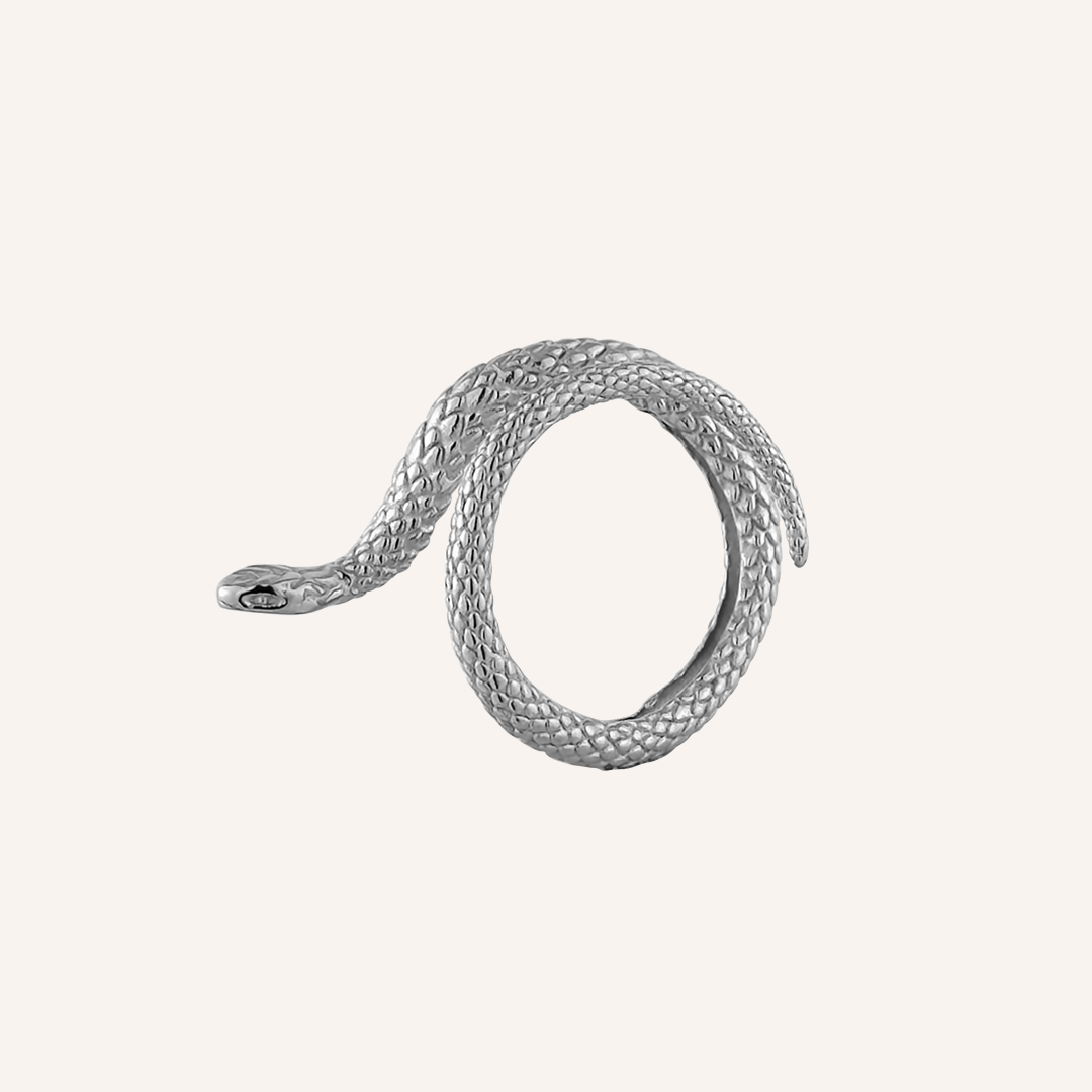 Nylah Snake Ring - Silver